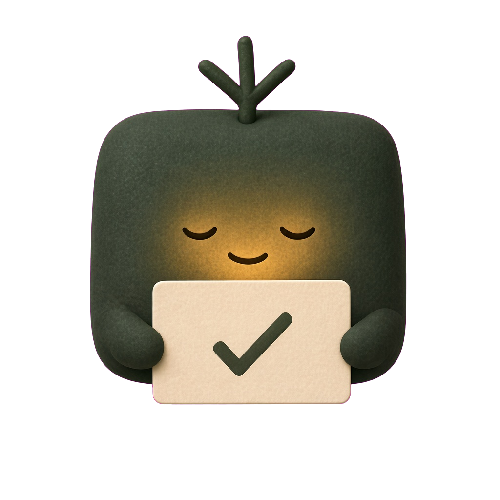 TapYes mascot, a clay square with a two-leaf sprout